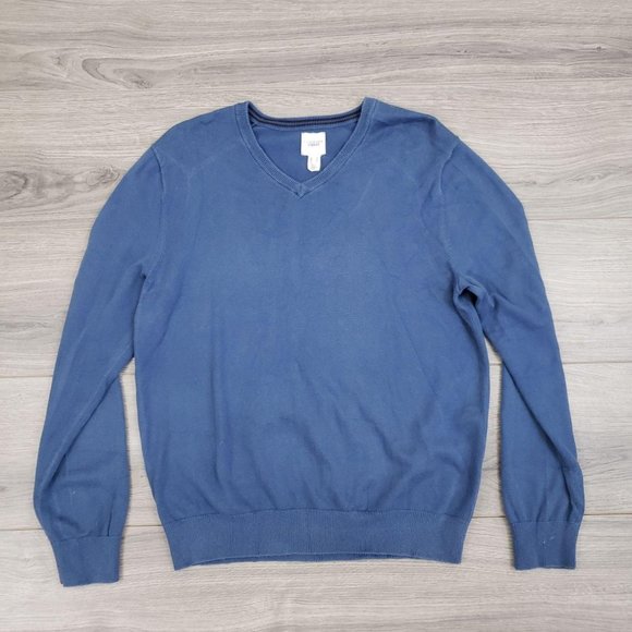 Lands’ End V-Neck Pullover Sweater Blue Size Medium - Picture 6 of 7